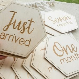 New baby milestone discs photo prop cards